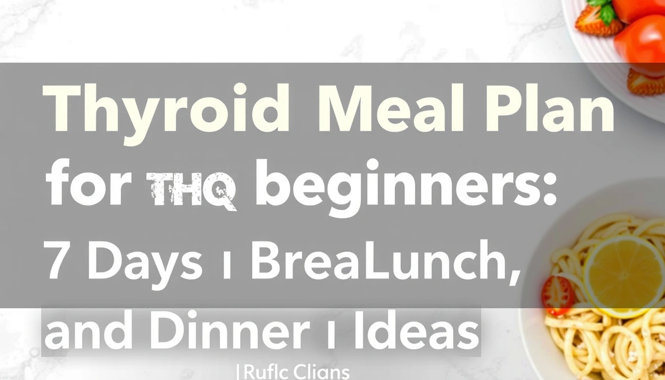 Thyroid Meal Plan for Beginners: 7 Days of Breakfast, Lunch, and Dinner Ideas